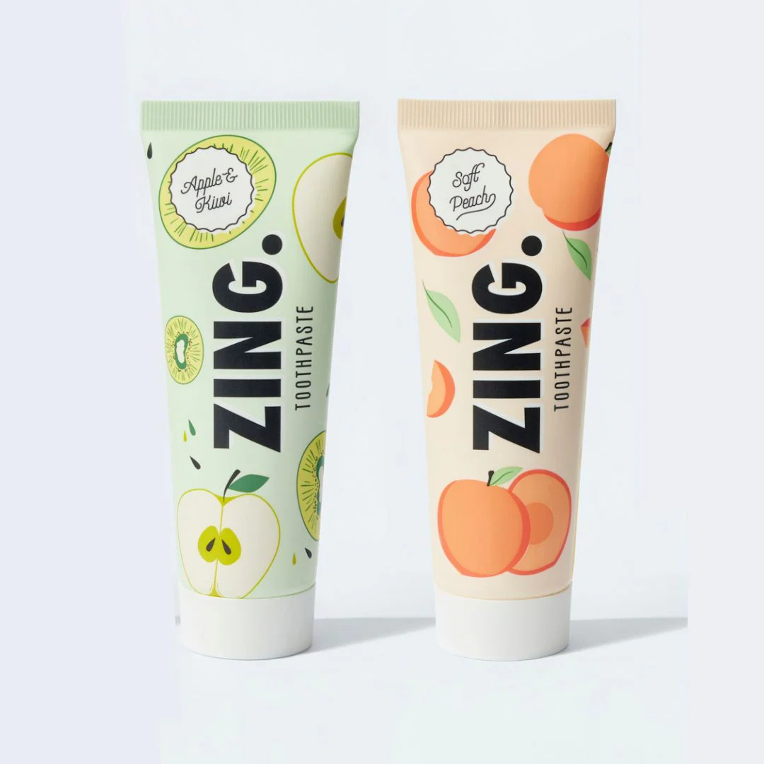 Bestseller Toothpaste Duo (Peach + Apple & Kiwi)